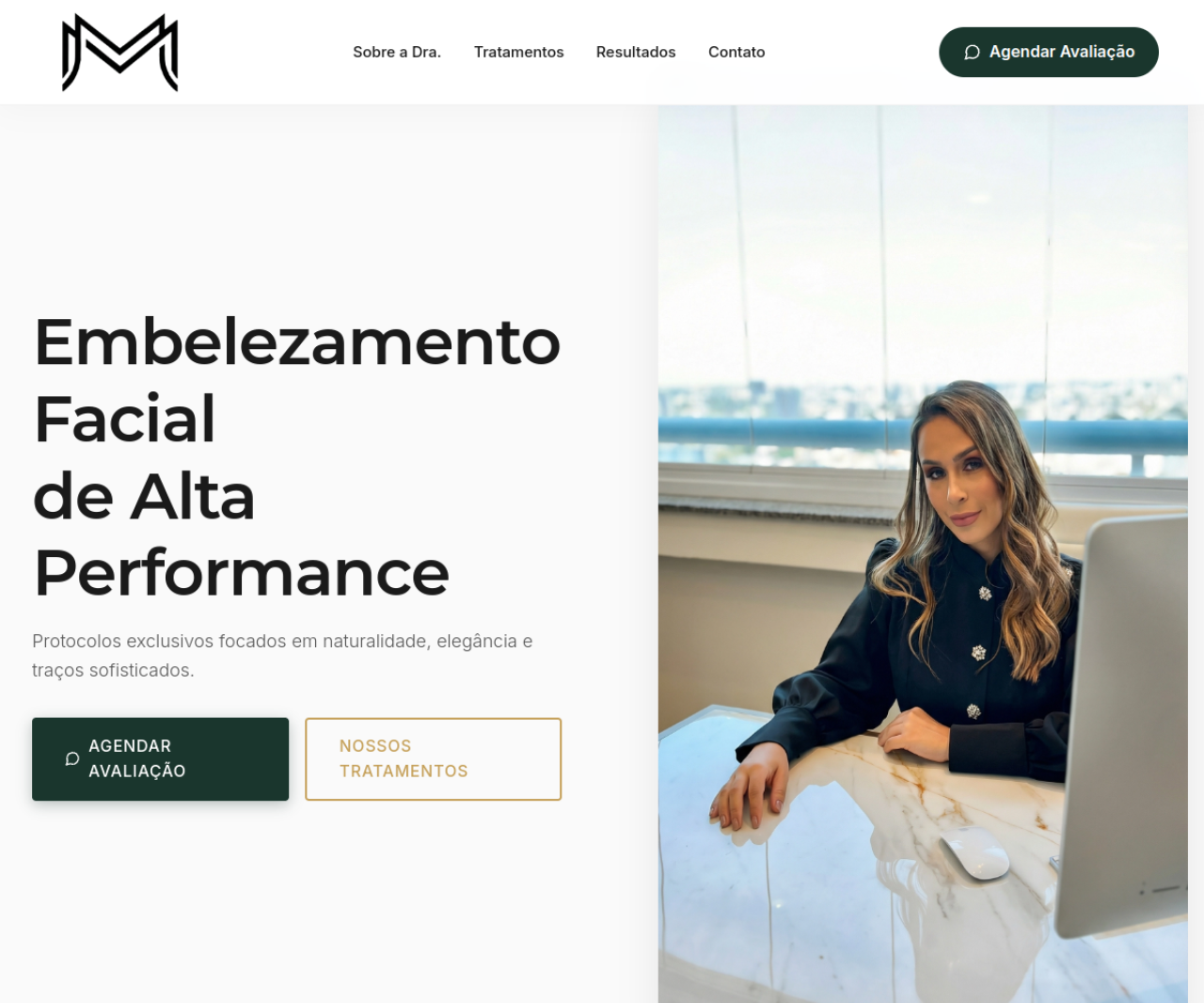 Site da Dra. Malu Marciliano, harmonização e estética em Uberaba